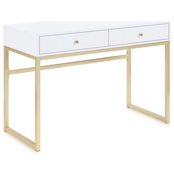 42" Home Office Writing Computer Desk Console Table, White