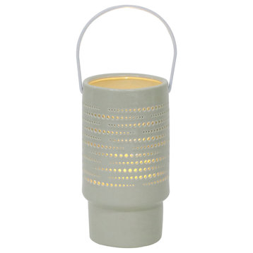 8In Led Scale Ceramic Lantern