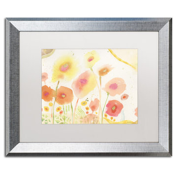 Sheila Golden 'Garden D'Oro' Framed Art, Silver Frame, 16"x20", White Matte
