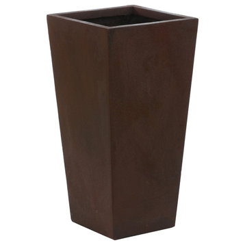 Rustic Brown MgO 18.5in. H Tall Tapered Planter