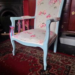 FOR SALE-&pound;175.00 Large vintage duck egg armchair... - Products