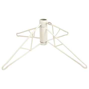 Metal Christmas Tree Stand for 4'-4.5' Artificial Trees, White, 39.75"x10.5"
