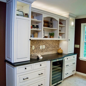Furniture style wine service area