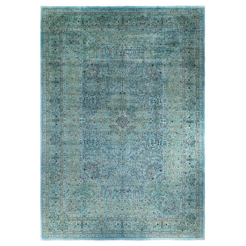 Overdyed, One-of-a-Kind Hand-Knotted Area Rug Beige, 12' 1" x 17' 10"
