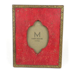 Matr Boomie (P) - Indian Window Wood Frame, Red Eclipse - Picture Frames