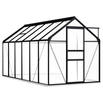 Vidaxl Greenhouse With Base Frame Anthracite Aluminum 75.7'