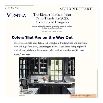 Expert Opinion featured in Veranda Magazine