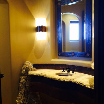 Rustic Custom Slab Vanity Countertop