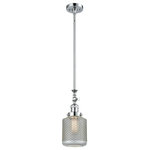 Innovations Lighting - 1-Light Dimmable LED Stanton Mini Pendant, Polished Chrome, Clear Wire Mesh - 1-Light Dimmable LED Stanton Mini Pendant, Polished Chrome, Clear Wire Mesh