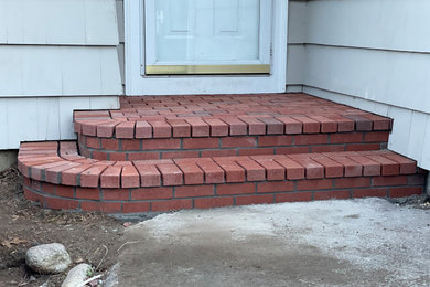 New brick steps entryway.