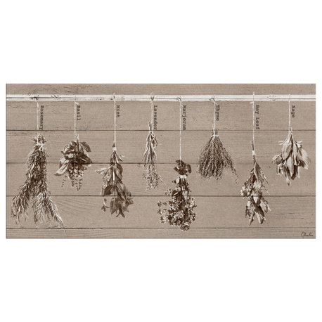 Herbs Wrapped Canvas Botanical Kitchen Wall Art