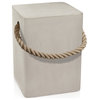 Tiziano Concrete Stool With Rope Handle, White