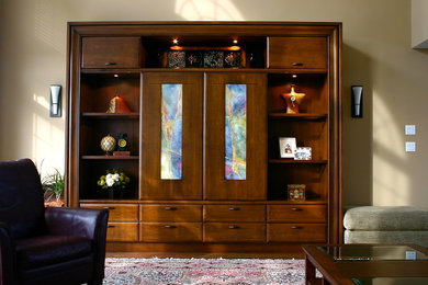 Example of a trendy living room design in London