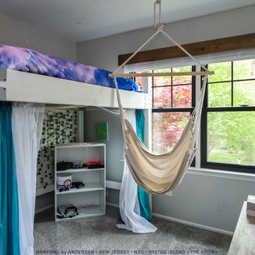 Stylish Black Windows in Great Teen's Bedroom - Renewal by Andersen NJ / NYC