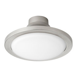 Oxygen Lighting - Juno Fan LED Light Accessory Kit, 1-Light, LED, Satin Nickel, Satin Shade 7.5"W - Ceiling Fan Accessories