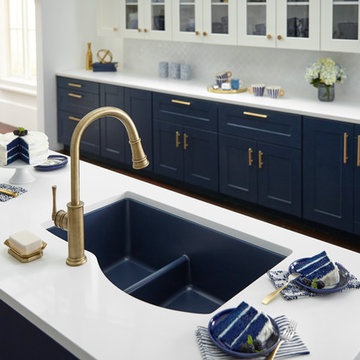 Quartz Luxe Double Bowl Undermount Sink with Aqua Divide, Jubilee