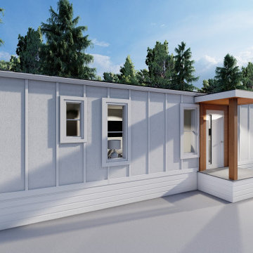 Knightway Mobile Home Reno. Exterior Design, Landscape Design, 3D Visualization.
