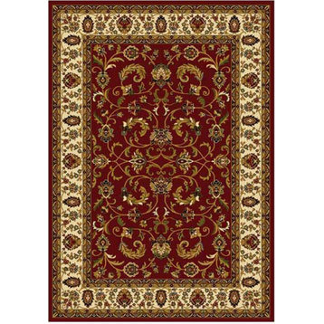 Home Dynamix Area Rugs: Royalty Rug: 3208-215 Red Ivory 7'8"x10'4