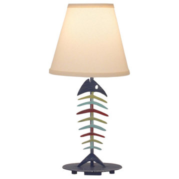 Small Weathered Morning Jewel and Kay West Stripe Bonefish Table Lamp