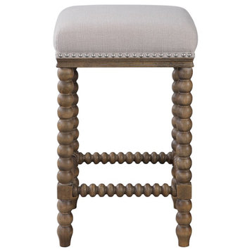 Uttermost Pryce Wooden Counter Stool, 23495