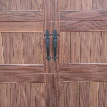 Murphy Wood Grained Carriage House Steel Doors with Windows