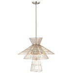 Z-LITE - Z-LITE 6015-6PN 6 Light Chandelier, Polished Nickel - Z-LITE 6015-6PN 6 Light Chandelier,Polished Nickel.  Style: Architectural, Modern, Transitional, Electric, Industrial.  Collection: Alito.  Frame Finish: Polished Nickel.  Frame Material: Iron.  Shade Finish: Polished Nickel.  Shade Material: Iron.  Dimension(in): 25(L) x 25(W) x 22(H).  Rods: 6x12" + 1x6" + 1x3".  Cord/Wire Length(in): 110".  Bulb: (6)60W Candelabra Base,Dimmable(Not Inculed).  UL Classification/Application: CUL/cETLu/Dry.