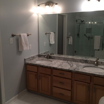Calcutta Porcelain Tile Bath