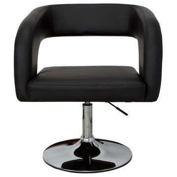 Ronni Modern Vanity Chair, Black