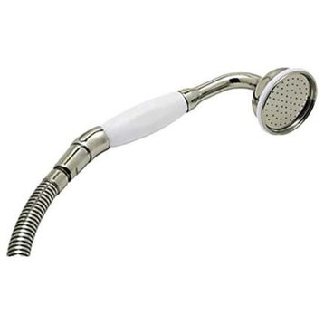 Rohl U.5387STN Perrin and Rowe Porcelain Handshower and Hose, Satin Nickel