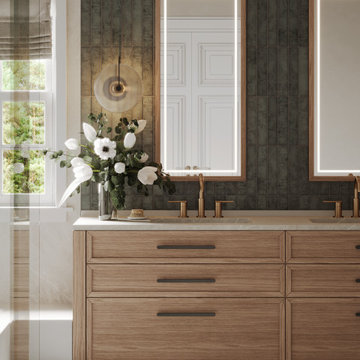 Champagne Bronze & Marble: Master Bathroom Retreat in Johns Creek, GA