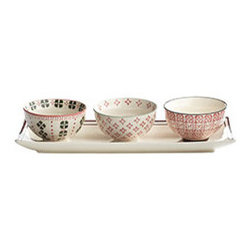 French Country Bowls - Set of 3 - New - Pantry And Cabinet Organizers