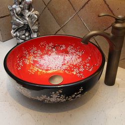 Plum painted ceramic washbasins - Bathroom Sinks
