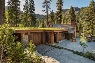 Rustic exterior home idea in Denver