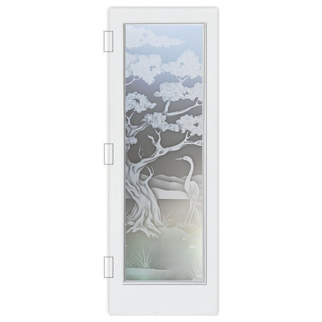Front Door - Bonsai Egret - Fiberglass Smooth - 36" x 80" - Book/Slab Door