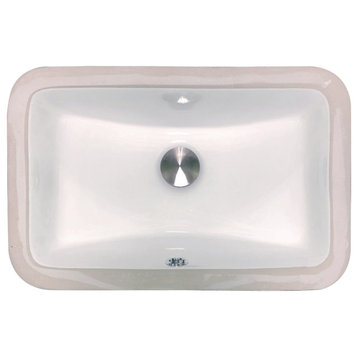 Nantucket Sinks UM-159-W Undermount Ceramic Sink, White