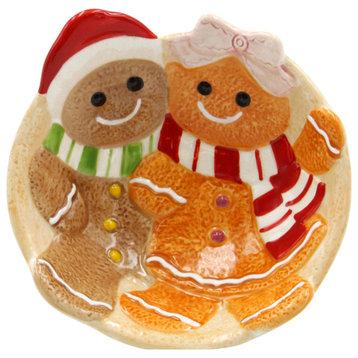 Gingerbread Man Couple Candy Bowl, Set of 2