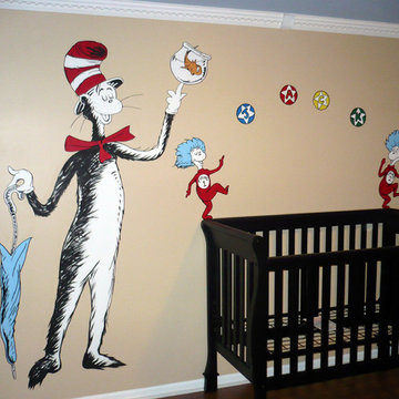 Dr Seuss Theme Nursery in Michigan by ML Murals of Michigan