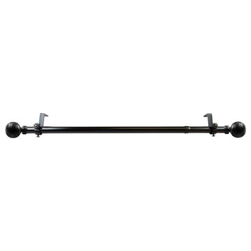 Andre Multi Angle Ceiling Rod 66-120", Black, One Sided