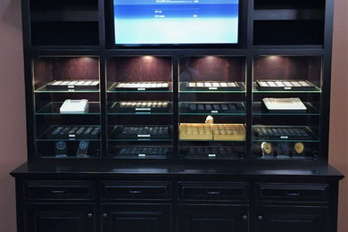 Custom Built Showcase and Entertainment Area for Tattoo Shop