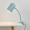 Matte Teal Clip-Arm Desk Lamp, Adjustable Arm