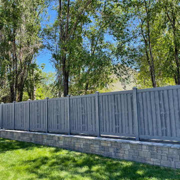 Bellevue retaining wall and privacy fence