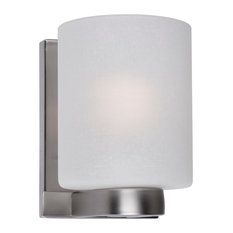 Forte Lighting 5142-01 1 Light 5"W Bathroom Sconce, Nickel