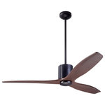 The Modern Fan Co. - LeatherLuxe Fan, Bronze/Black, 54" Mahogany Blades, Wall Control - From The Modern Fan Co., the original and premier source for contemporary ceiling fan design: the LeatherLuxe DC Ceiling Fan in Dark Bronze and Black Leather with Mahogany Blades and choice of control option.