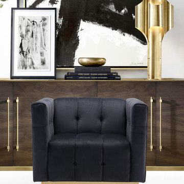 Chic Home Primavera Club Chair, Black