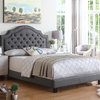 Rosevera Angelo Tufted Upholstered Panel/Platform Bed, Gray, Queen