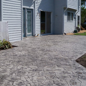 Stamped Concrete Patio & Walkway