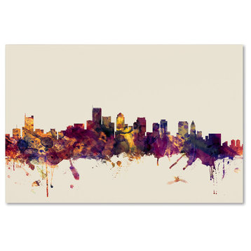 'Boston, Massachusetts Skyline' Canvas Art by Michael Tompsett