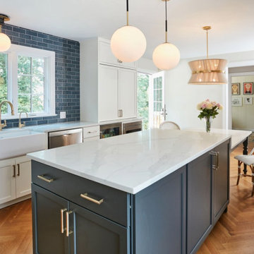 Blue and White Classic Kitchen