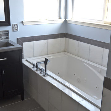 Urban Chic Double Bathroom Remodel