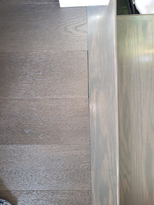 how to fix minor end gaps in engineered hardwood?
